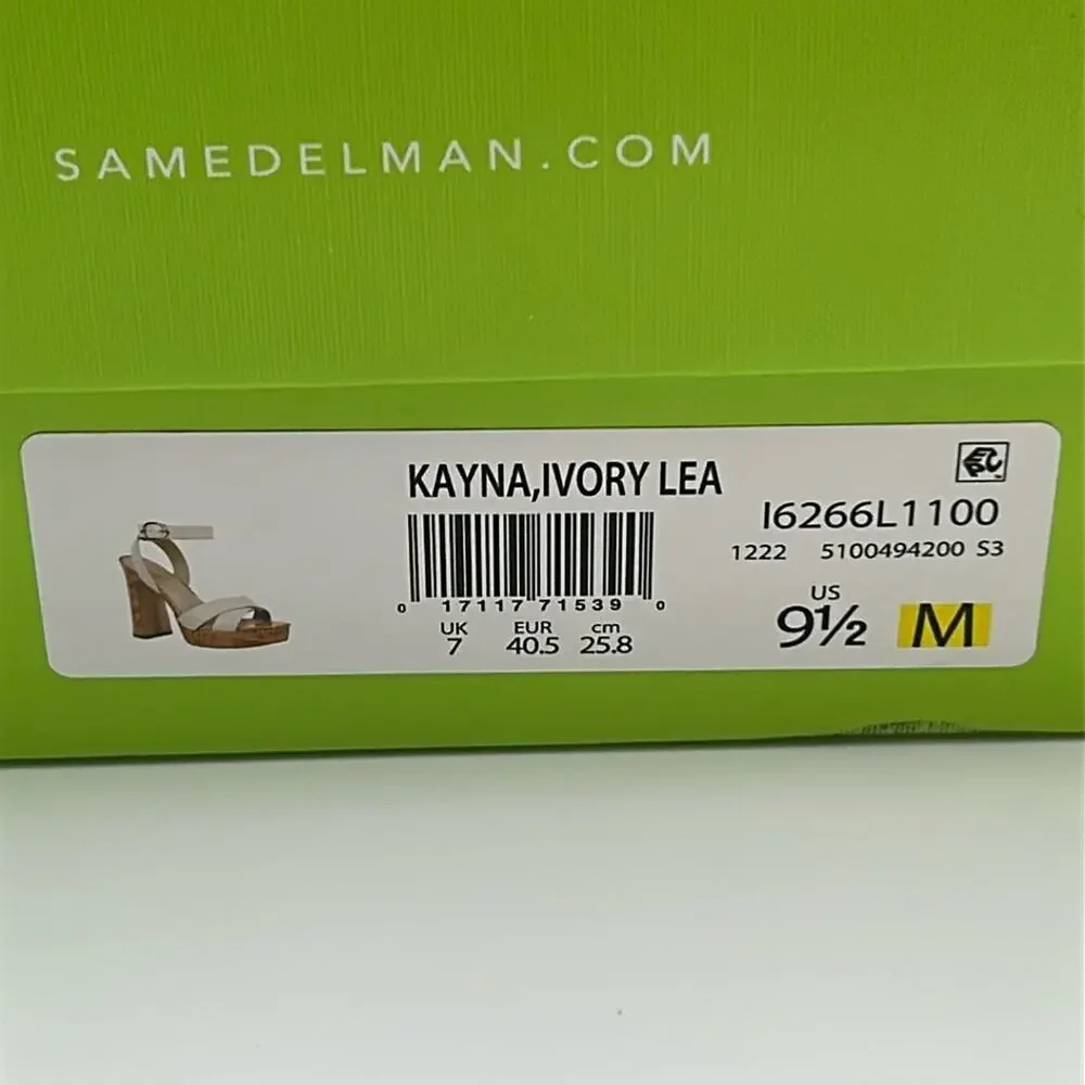Sam Edelman Cream and Brown Platform Sandals Size 9.5 NWT